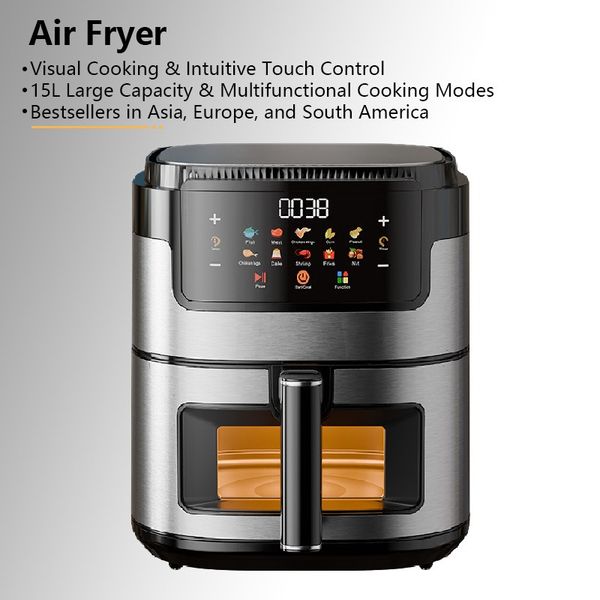 Large-Capacity Touchscreen Control Electric Deep Fryer Large-Capacity Touchscreen Control Electric Deep Fryer - High Quality Stainless Finish Kitchen Appliance listed by DHgate