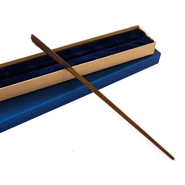 Retro Natural-Style Magic Wand | Carved Resin Wizard Prop for Costume Parties & Gifts 14-inch Wand with Premium Storage Box