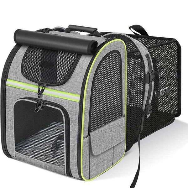 Backpacks Expandable Cat with Shade Cover, Breathable Mesh Pet Carrier Backpack Bag for Travel Hiking Campi 26W0112