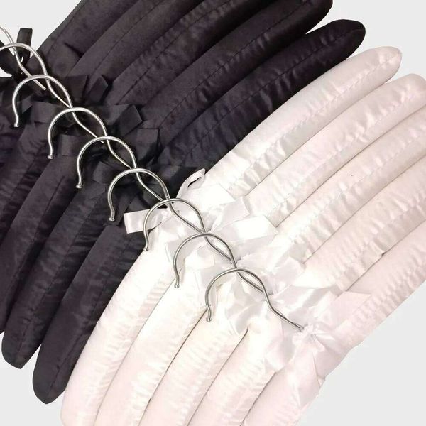 5PCS Hotel Satin Padded Clothes Display Hanger Sponge Hangers Silk Wrapped 26H0111