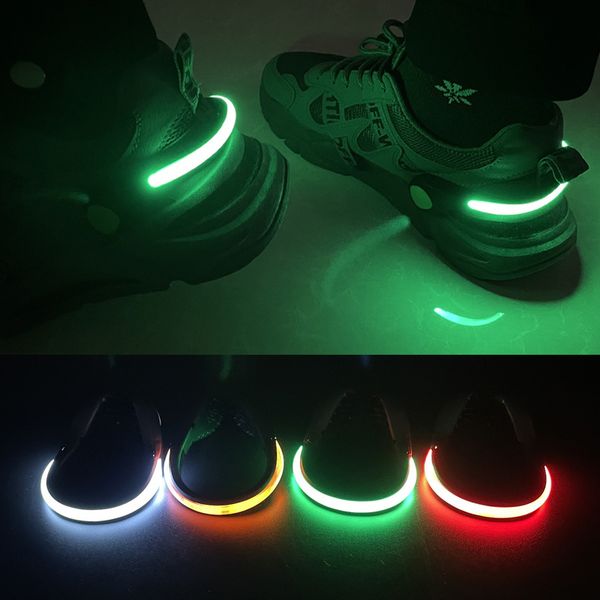Light-up running shoes with LED lights, mini outdoor night running/cycling warning lights, street dance U-shaped flashing shoe clips