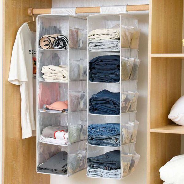 2/3/4/5 Layers Hanging Storage Bag Hangers Holder Portable Organizer Interlayer Type Clothes Wardrobe Closet Accessories Supply 26Y0113