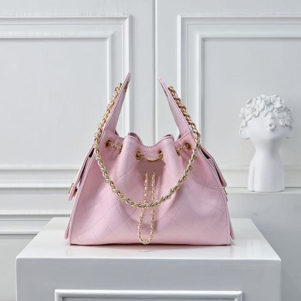 2026 Luxury Designer Classic Chain Bucket Handbag Casual Women's Crossbody Bag Leather Shoulder Bag