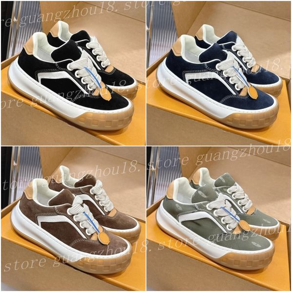 (go off picture not the description) 10A Premium Designer Suede Sports Shoes Women Men's Fashion Sneakers Lace-up Platform Leisure Shoes 34389