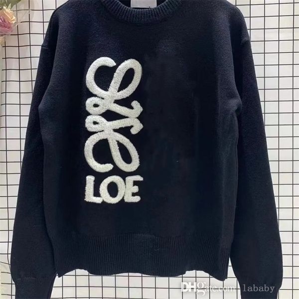 Designer Sweater Women Femme Jumper 3D Pattern Letter Embroidery Knit Sweaters Fashion Casual Loose Long Sleeve Top