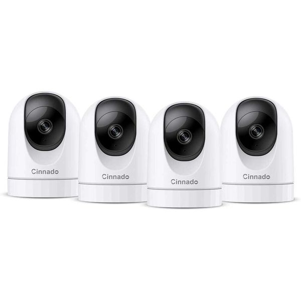 Cinnado 2K Home Security Cameras-2.4Ghz WiFi Indoor Camera 360° Motion Detection for Pets/Nanny/Baby/Dog, 2 Way Audio, 24/7 SD Card Cloud Storage, Works with