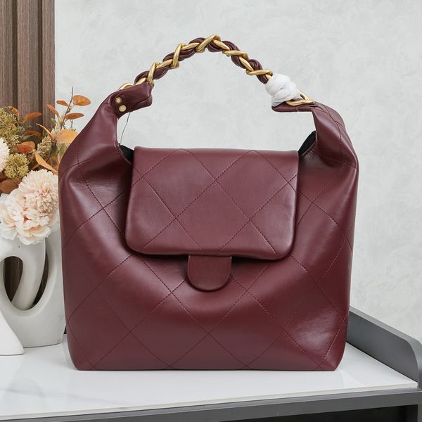 Designer Leather Shoulder Hobo Bag
