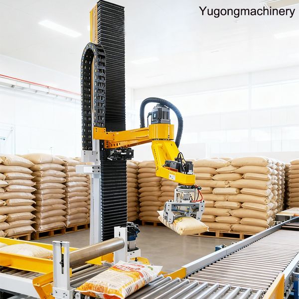 Automatic Single Column Palletizer Machine for Bag Stacking and Industrial Case Handling System with High Speed PLC Control Technology
Automatic Single Column Palletizer Machine for Bag Stacking and Industrial Case Handling System with High Speed PLC Control Technology