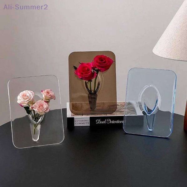 Instagram-Style Photo Frame Simple Transparent Acrylic For Hydroponic Flower Arrangement Entryway Vase Living Room Ornament 26L0105