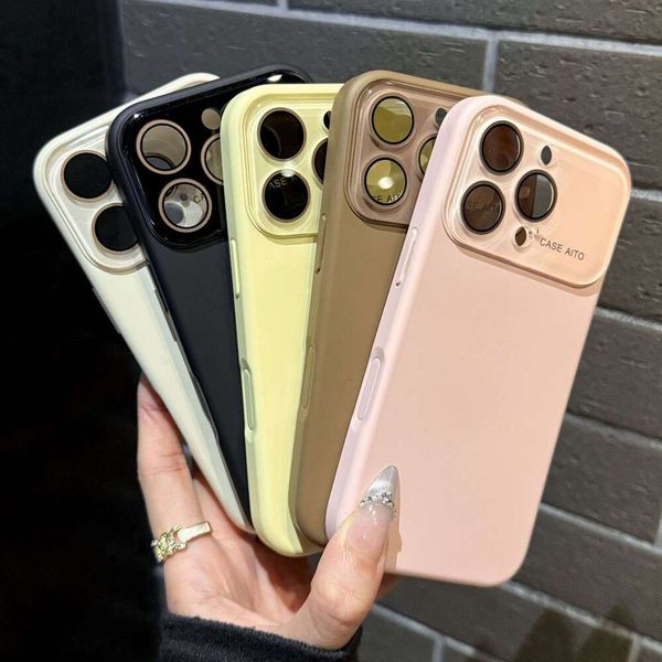 Suitable for Apple iPhone 17 Pro Max Phone Case 16 Starry Orange with Button Full Coverage 15 Solid Color Simple 14