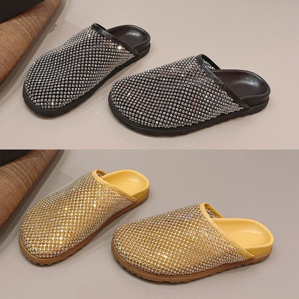 26ss Women Mules Rhinestone Decoration Mueller Sandals Luxury Half Slippers Summer Mesh Clogs Slides Outdoor Shoes 1037, A1
26ss Women Mules Rhinestone Decoration Mueller Sandals Luxury Half Slippers Summer Mesh Clogs Slides Outdoor Shoes 1037, A1