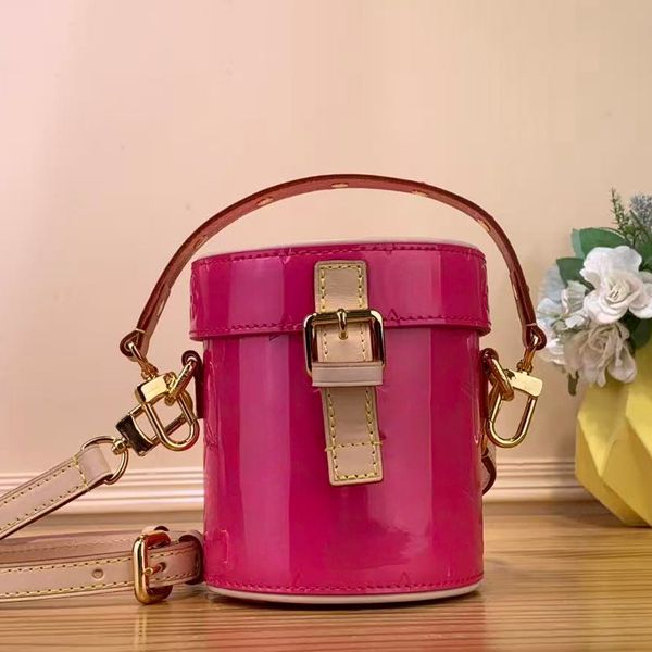 10a Designer Vernis Patent Leather Bucket Bag Woman Embossed Tote Bag Shoulder Bag Fashion Luxury Crossbody Removable Strap Tote Purse M24099 M24102