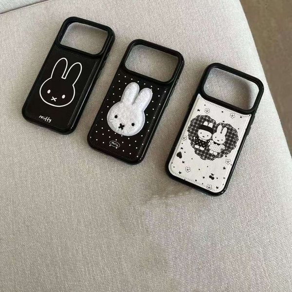 Line Miffy Rabbit Compatible with Apple 17 Max Phone 16/15 Pro Cartoon 14/13/12/11 Soft Case X