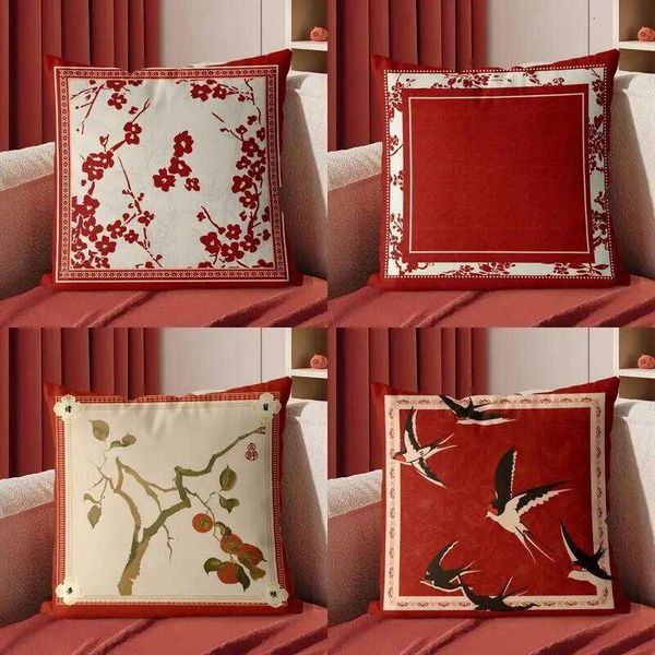 Home Decoration Chinese Flower And Bird Pattern Cushion Sui…