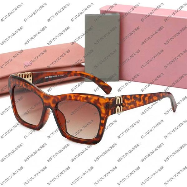 Sunglasses For Women Designer Luxury Glasses Mu High Quality Oval Eyewear MIuIuu Sunglasses Fashion Ladies Cat Eye Woman Glasses Lady Rectangle Eyewears