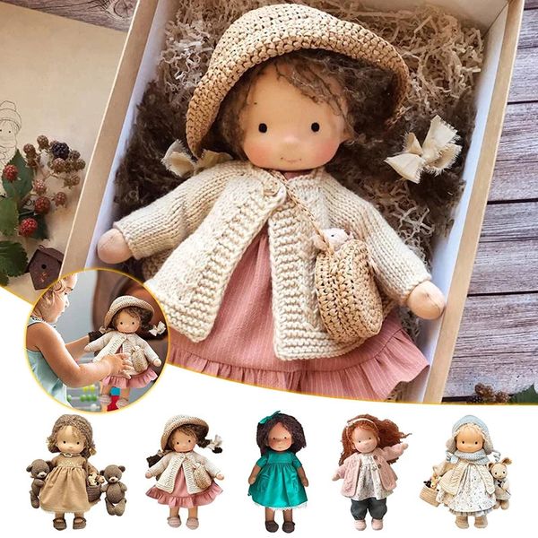 Waldorf Doll Handmade Mini Dress Up Dolls Mini Cute Native Enamel Doll Kawaii Soft Stuffed Plush Toys Girl Kids Birthday Gift 260119BJ