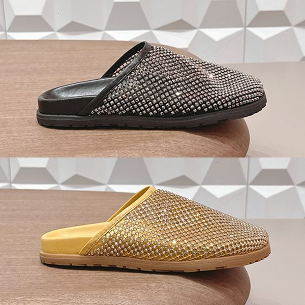 New Luxury Slippers Crystals Clogs Rhinestone Sandals Summer Mules Half Slippers Rubber Outsole Sliders Hollow Mesh Shoes 1037, A1
New Luxury Slippers Crystals Clogs Rhinestone Sandals Summer Mules Half Slippers Rubber Outsole Sliders Hollow Mesh Shoes 1037, A1
