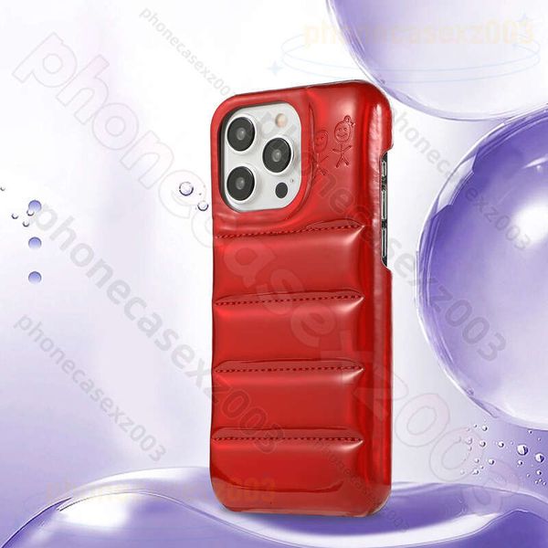 Urban Sophisticated Phone Case Phone Case High-end Aurora Laser Glossy Down Jacket Compatible With Ip 17 Pro Phone Case 15 Printed Two Little Mini Telephone