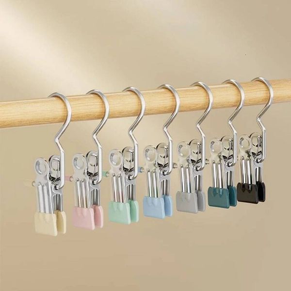 10/20/30PCS Stainless Steel Clothespins Laundry Pegs Portable Hanging Clothes Pants Socks Wardrobe Storage Clip ddmynov