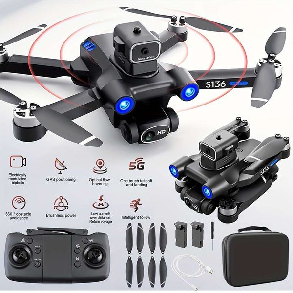 Drone 4K Camera For Adults Beginner, Ult-Long Flight Time, Optical Flow, 5G Transmission FPV RC Quadcopter With Brushless Motors, No Obstacle Xingkaisheng