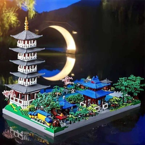 1560 Pieces of Hangzhou West Lake Particle Building Blocks, Famous Buildings, Difficult Assembly Model Toys for Boys and Girls H260121
