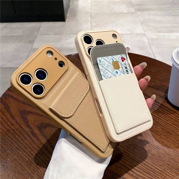 luxury Leather Card Holder Wallet Case For iPhone — compare prices at CompareOffers