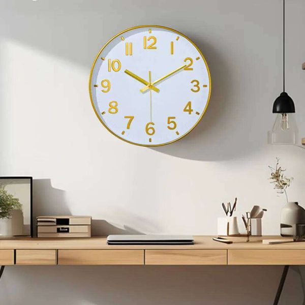 12 Inch Quartz Wall Modern Cubic Digital Study Living Room Bedroom Analog Clock Silent Non Ticking Home Decor 26Y0121