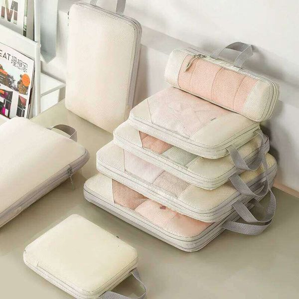 Travel 5-piece With Mesh Compression Storage Luggage Organizer Bag Space Saving Portable Set 26W0121