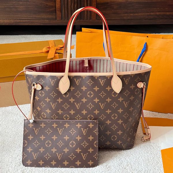 Designer Shoulder bag LVuittioon Luxury Nevverfulltote Designer Shoulder Purse Purses Genuine Leather Bags For Handbag Women Crossbody Bag 32CM