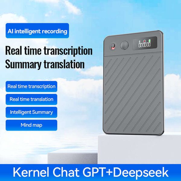 Cross-Border New A3 Right Screen Diagonal AI Voice Recorder ChatGPT Intelligent Transcription Translation Recording Pen APP Card Machine