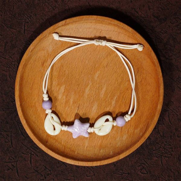 Bohemian Conch Starfish Shells Ceramics Bracelets for Women Girls Shell Beaded Beach Bangles Jewelry Gift Adjustable ddmythur