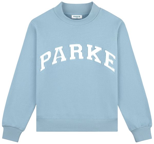 26ss Parke Mockneck Embroidery Sweatshirts Blue Women Designer 100% Cotton Jumers Comfy PARKE Fashion Hoodies