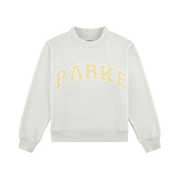 Parke Classic Mockneck Sweatshirts Embroideried Designer Pullover Jumper Women Fashion 100% Cotton Hoodies