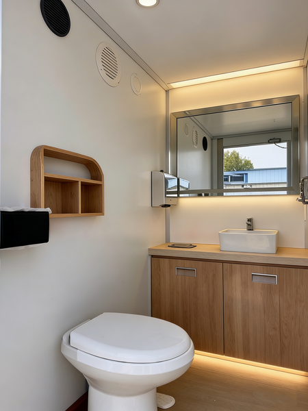 Modern Steel Portable Toilet With Eco-friendly Design For Outdoor Park Use