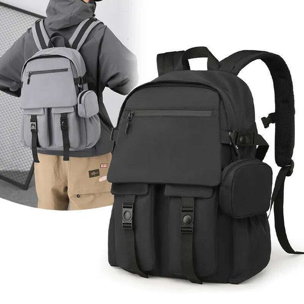 Fashion Men's Simple Backpack - Large Capacity, Laptop Compartment, Multiple Po…