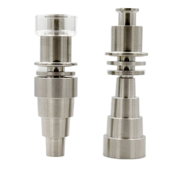 Domeless Titanium Nail 10Mm 14Mm 18Mm Joint GR2 With Quartz Dish Glass