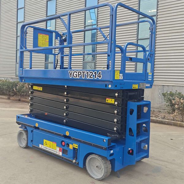 High quality scissor lift 8m self propelled electric aerial platform with rigorous factory testing for maximum worker safety