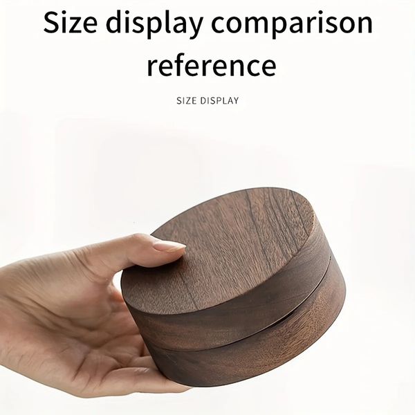 Wholesale Decoration Accessories A Walnut Office Home Room Bar Desktop Ashtray Stainless Steel Lid Windproof 260127