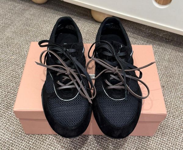 Elegant Brand Gymnasium technical fabric and python print Ayers Cow suede+mesh Low Cut leather sneakers Women Sneakers Screen on the tongue heel and designer sneaker