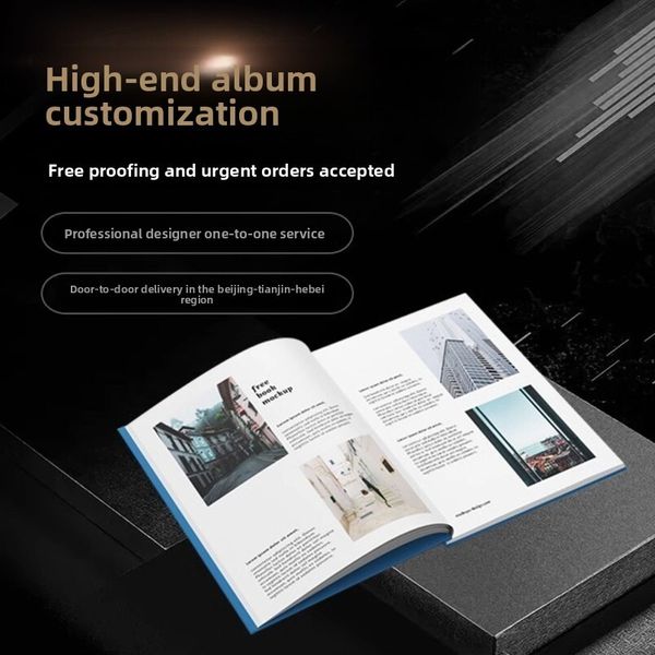 Customized Album Brochure Poster Manual Design Folding Hardcover Book Textbook Assembly Printing Logo