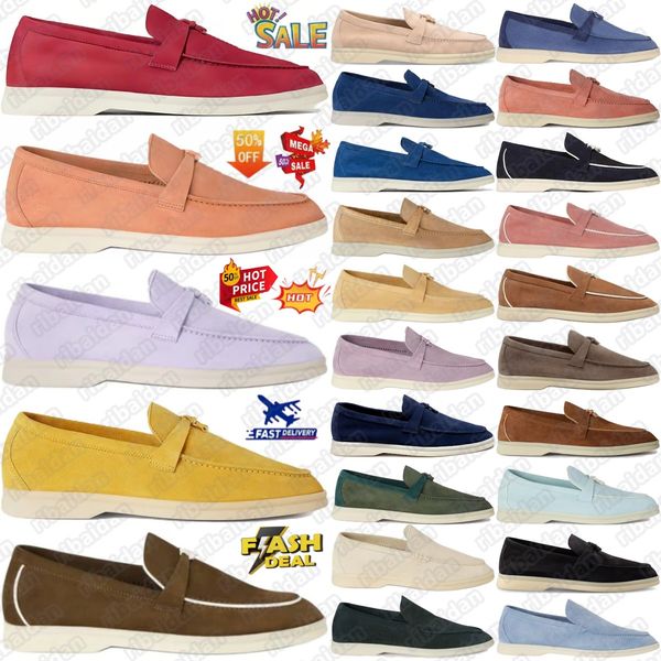 Shoes Charms Walk Loafers Designer Dress Casual Women Men Embellished Suede Cou…