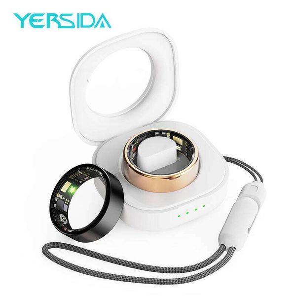 R11m 1 YERSIDA Health Smart Ring W/ Charging Case Sleep Monitoring Heart Rate Blood Oxygen Monitor Sport Waterproof Remote Camera W/
