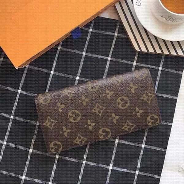 2026 BRAZZA WALLET Stylish Mens Jacket Long Wallet in Brown Waterproof Checkered Canvas for Holding Change Notes Credit Cards Good Quality M66540