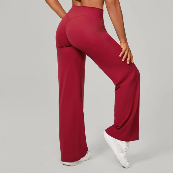 Women's Pants 2026 Women Straight-Leg Sports Gym Clothing Naked Feeling Compres…