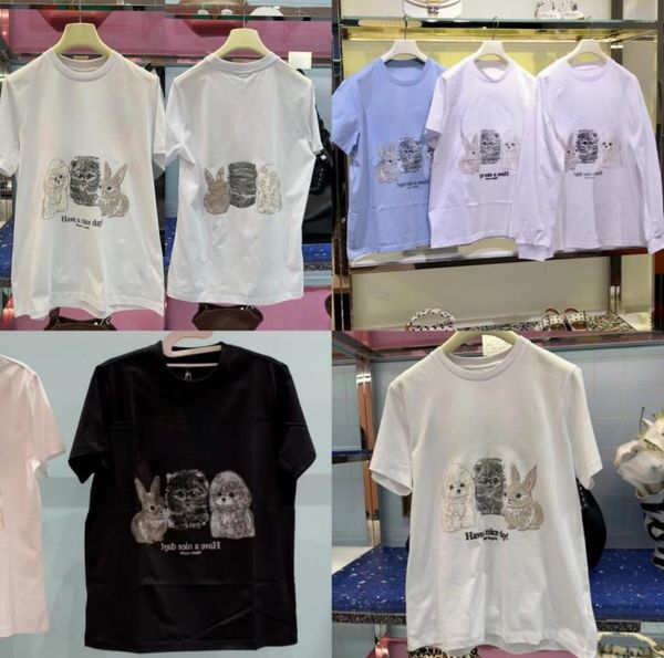Designer T Shirts Women's Tees New Arrival Animal Print Tees Crew Neck Cotton T Shirts Loose Short Sleeve Ladies Tops