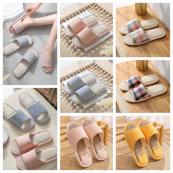 2026 Designer Slippers Fashion Sandals Women's Rubber Canvas Fabric Floral Leather Flats Heels Slides Sliders Summer Beach Shoes Blue Yellow Grey Black Green