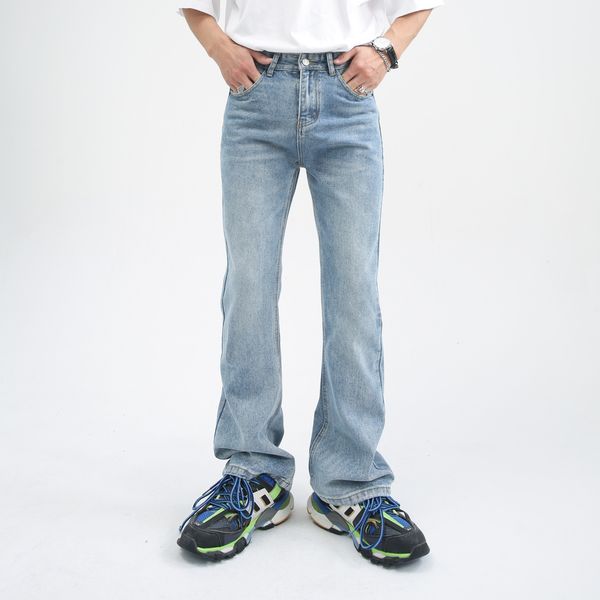 Korean Style Wide-Leg Jeans In Various Colors That Make Legs Look Longer, Slimm…
