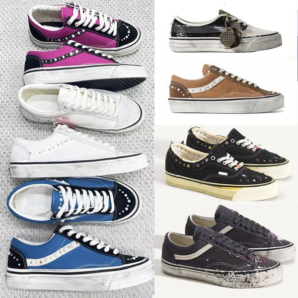 High Quality Luxury Pearlized Canvas Shoes New Sneakers Men Women Pearl Trainer…
