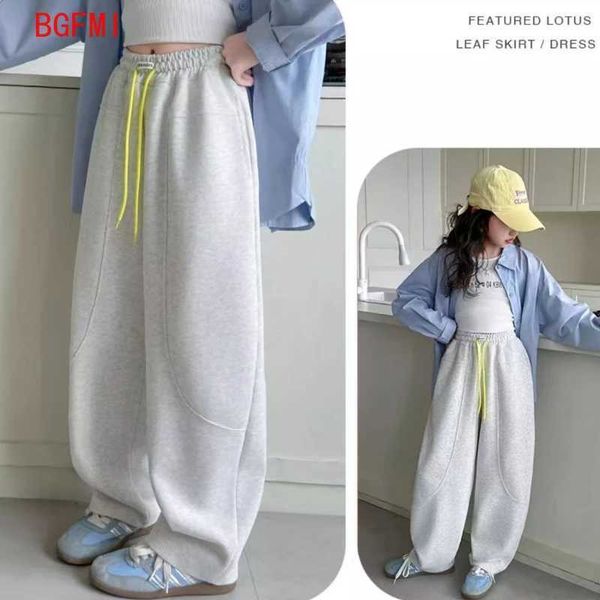 Teenage Girl's Spring Autumn Trousers 2025 Kids Sweatpants Fashion Versatile Joggers for Children Casual Loose Sports Pants L26813