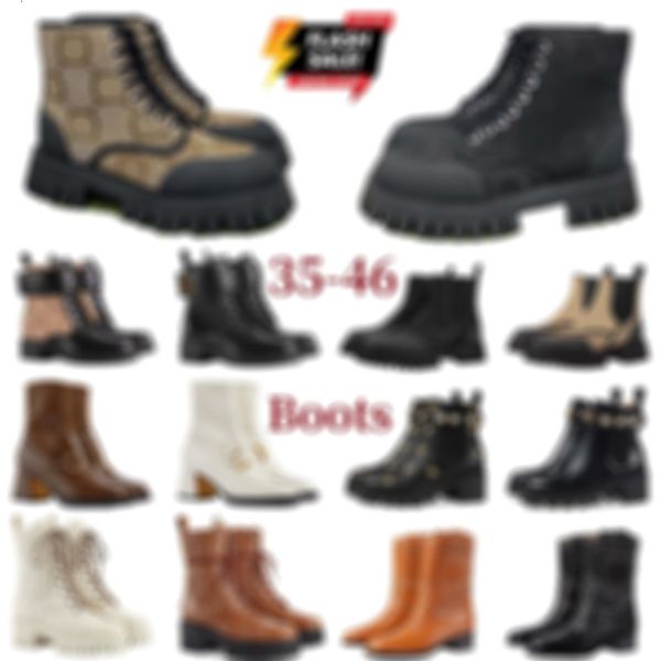 35-45 Designer Brand Luxury Boots Lace-Up Boots Men Women B…